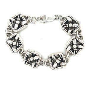 925 Silver Bee Link Bracelet